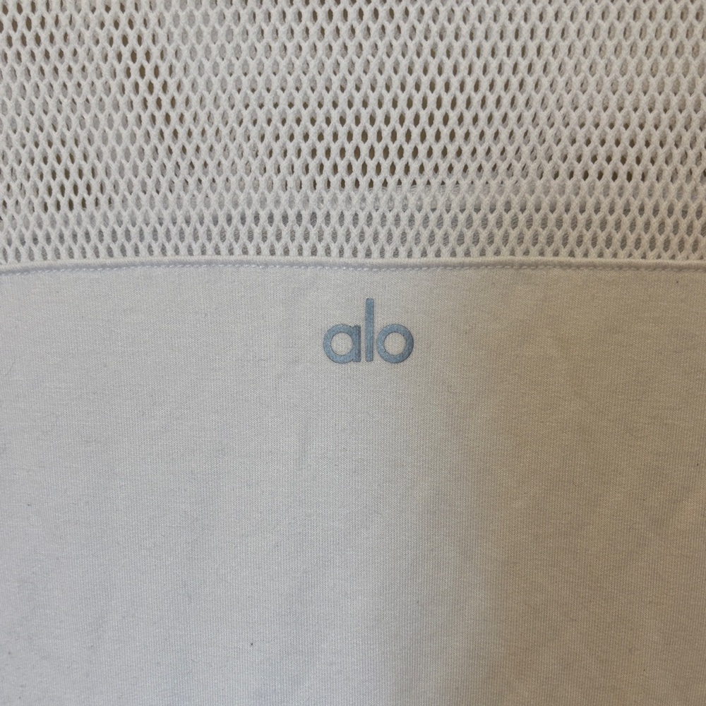 ALO Yoga White Long Sleeve Mesh Top - Picture 3 of 6